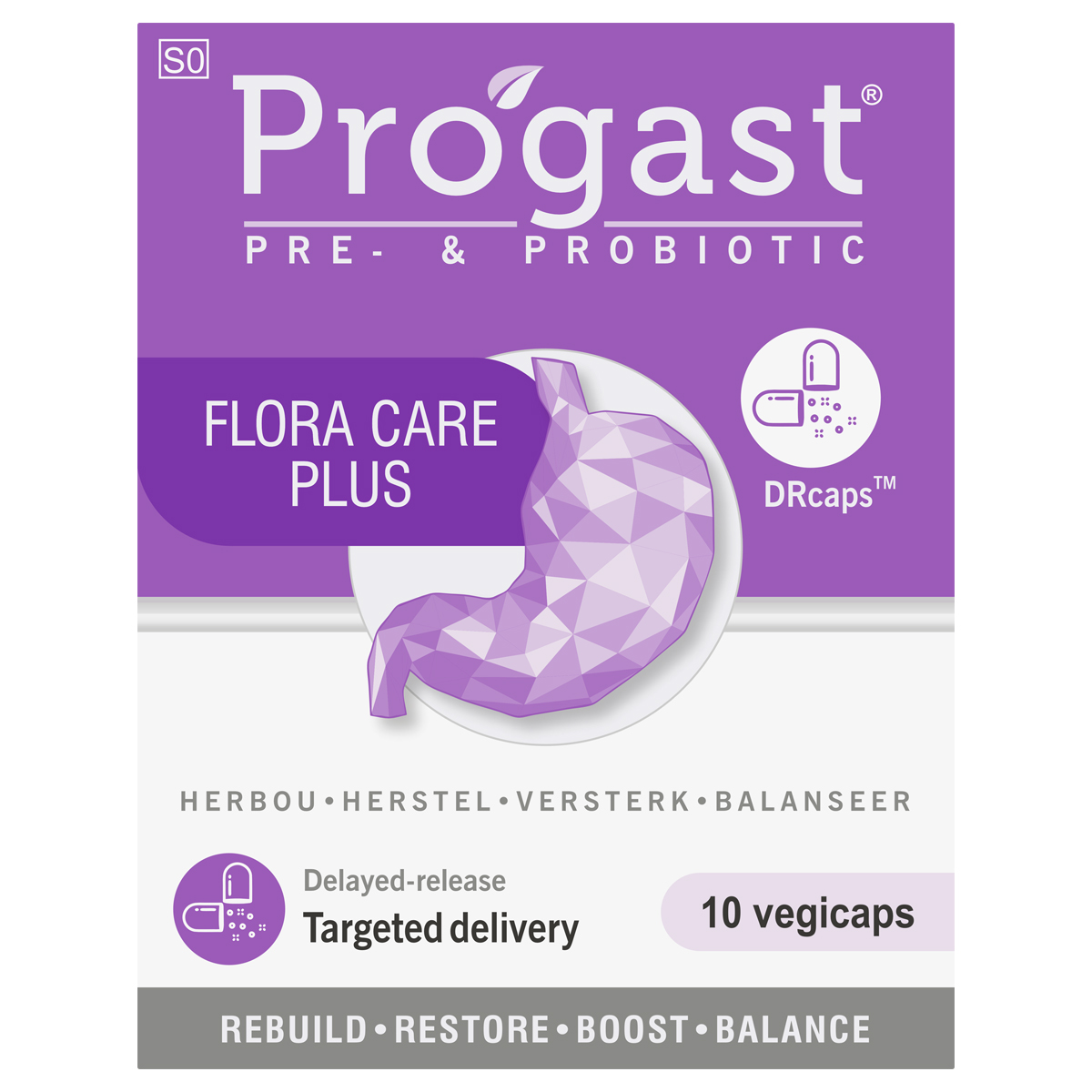Progast Flora-care Capsules 10's