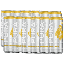 Pura Sparkling Soda Ginger & Lemon 12 Pack