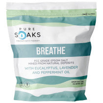 Pure Soaks Bath Therapy Salts - Breathe Multiple Sizes