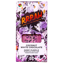 Rrraw Coconut White Chocolate - Deep Purple 50g