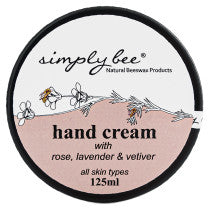 Simply Bee Hand Cream Rose Lavender Vetiver 125ml