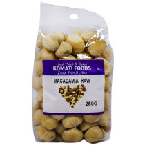 Komati Raw Macadamias 250g