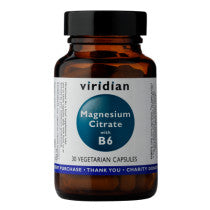 Viridian Magnesium Citrate with Vitamin B6 – 30 Capsules