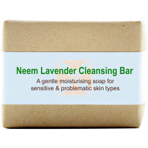 Kalyan Neem Lavender Cleansing Bar Sensitive Skin Multiple Sizes
