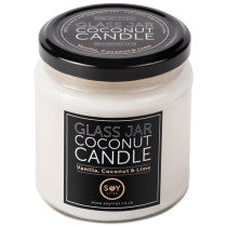 SoyLites Coconut Candle Clear Jar – Coconut Vanilla Lime 200ml