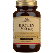 Solgar Biotin Tablets 300mcg 100 Tablets