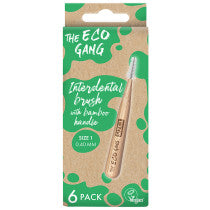 The Eco Gang Bamboo Interdental Brush Size 1 0 4Mm 6 Pack