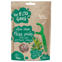 The Eco Gang Floss Picks 50 Pack Aloe Vera 50 Pack