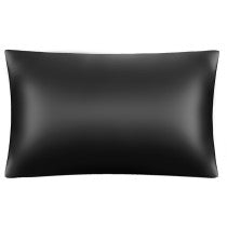 The Silk Lady Silk Pillow Case - Black Standard