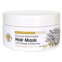 Cocoa Mafura Butter Hair Masque With Orange Rosemary 250ml