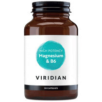 Viridian Hi-Potency Magnesium 300 mg with Vitamin B6 (25 mg) – Veg Capsules (30)