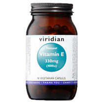 Viridian Natural Vitamin E 400 IU – Veg Capsules (90)