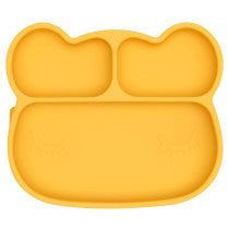 We Might Be Tiny Bear Silicone Suction Plate Yellow