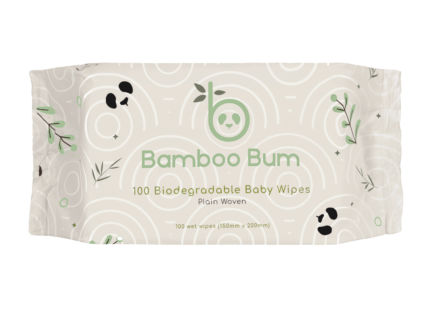 Bamboo Bum Biodegradable Wipes 100s