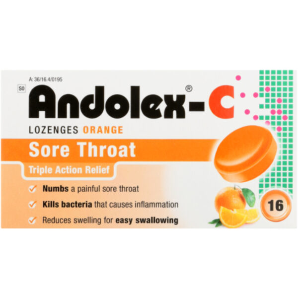 Andolex-C Lozenges 16s Orange