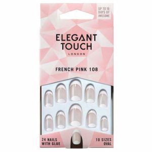 Elegant Touch French Nails Pink 108
