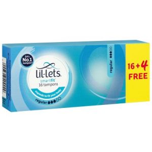 Lil-lets Non Applicator Tampons Regular Light-medium Flow 16s