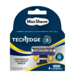 Max-shave Tech Edge Mens 3 Blade Refills 4's