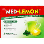 Med Lemon Sachets 8's Lemon Menthol With Vitanim C