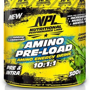 NPL Amino Pre Load Amino Energy Drink 10s:1:1 - Green Apple 300g