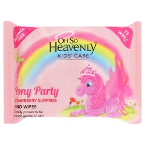 Oh So Heavenly Pony Party Hand Wipes 25 Pack