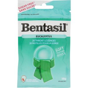 Bentasil Sugar Free Throat Lozenges Eucalyptus 20 Lozenges